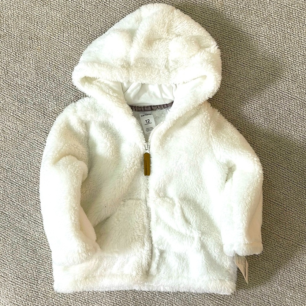 Carter’s Baby Sherpa/Faux Fur Girls Coat/Jacket 12M